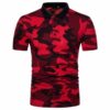 KARINIAI POLO MARŠKINĖLIAI - KAMUFLIAŽINIAI RAUDONI